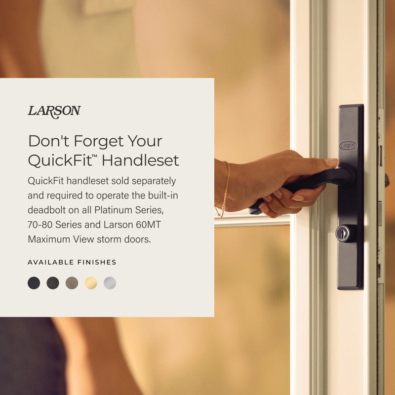 LARSON 60MT View Reversible Hinge Storm Door Full-View with